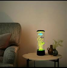 Bubble Fish Lamp, LED Aquarium Sensory Light, 15ft Colorful Bubble Tube for Bedroom, Kids Room, Living Room, Party