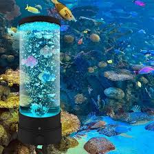 Bubble Fish Lamp, LED Aquarium Sensory Light, 15ft Colorful Bubble Tube for Bedroom, Kids Room, Living Room, Party