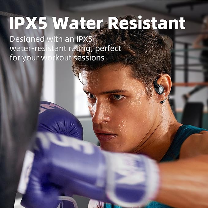 oraolo Open Ear Earbuds, Bluetooth 5.4 Wireless Earbuds with Large 16.2mm Driver, Open Earbuds with AI Noise Cancellation, 32 Hours Battery Life, Running Headphones Resistant to