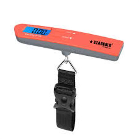 STARGOLD Lite Weight Portable Luggage Scale, 50 KG Capacity, One-Click Ergonomic Design, Backlit Display, 4 Unit Conversions, SG-WHM33 Black