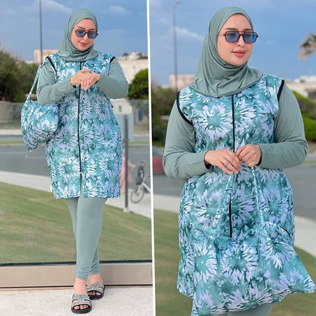 بوركيني 4 قطع أنيق ومحتشم  (AF P8)