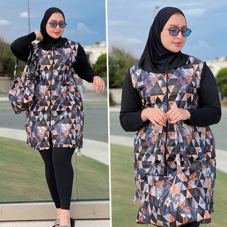 بوركيني 5 قطع أنيق ومحتشم  (AF P3)