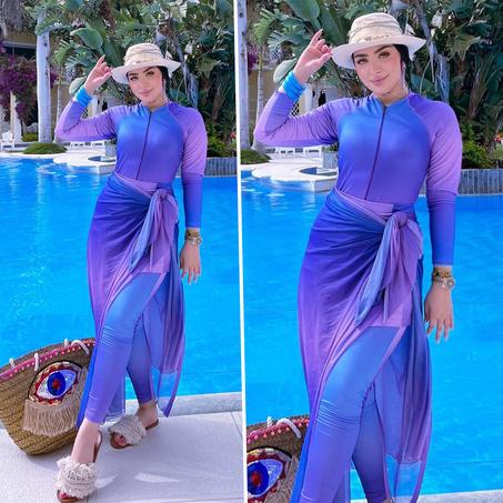 بوركيني 4 قطع أنيق ومحتشم  (AZ P16)