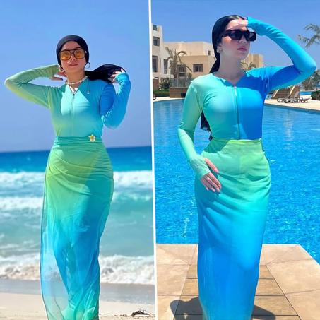 بوركيني 4 قطع أنيق ومحتشم  (AZ P15)