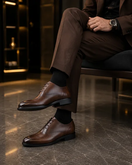 A0100 Chaussures Homme en Cuir Véritable  – Élégance & Confort Premium