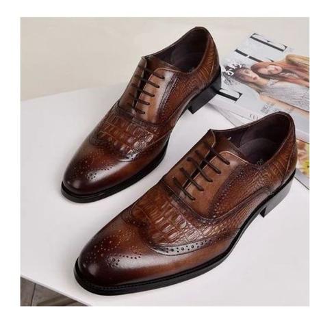 Chelsea Chaussures En Cuir D'affaires Pour Hommes Loafers Official Marron