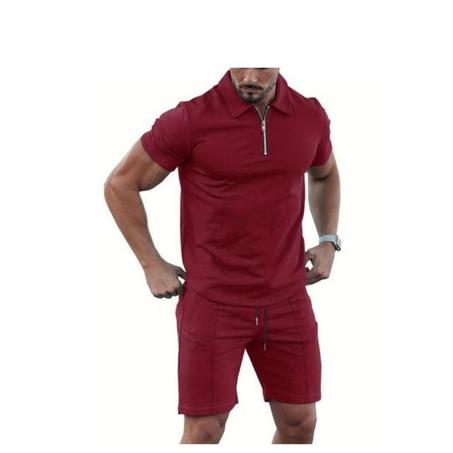 COOFENRISY Hommes 2 Piece Outfits Polo Shirt