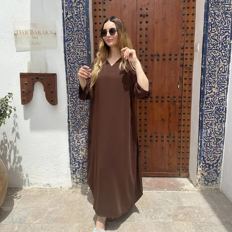 Robe Longue Marron - Style Bohème