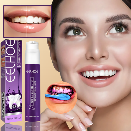 ⚡تميزي  بإبتسامة ساحرة ومشرقة مع معجون  البنفسجي لتبييض الأسنان⚡