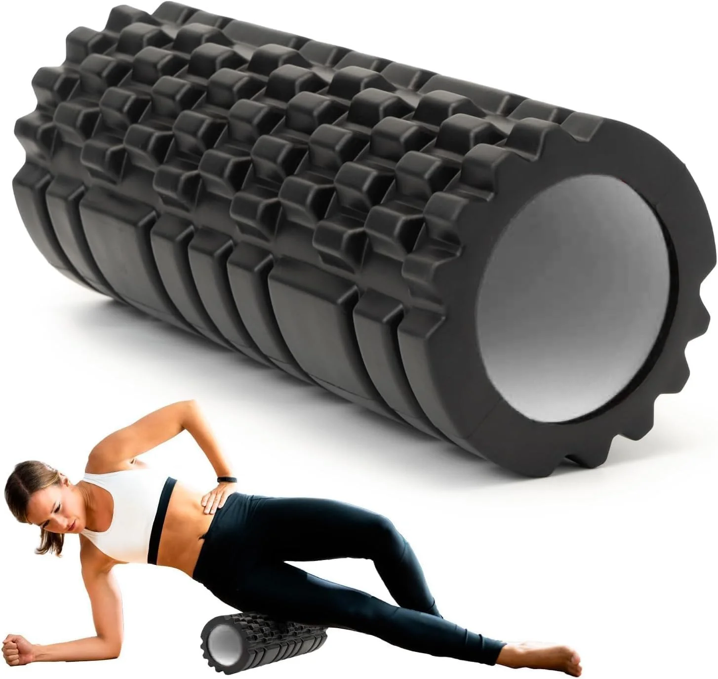 Foam Roller – Rouleau de massage musculaire أسطوانة تدليك عضلية – لتخفيف التوتر والتعافي