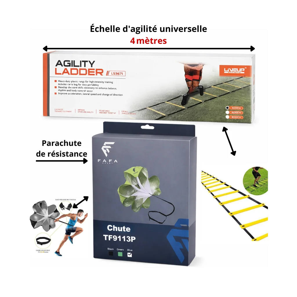 Échelle d’agilité + Parachute de résistance