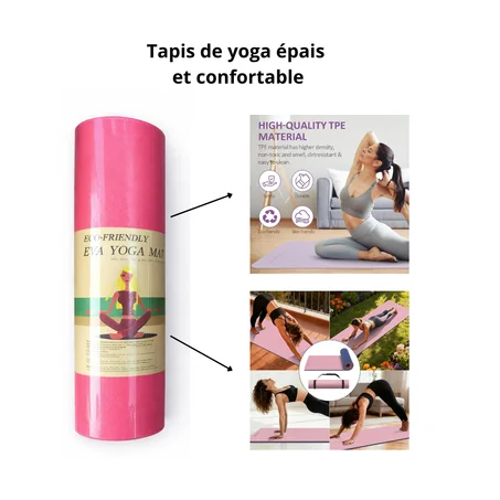 Tapis Sport Confort – Yoga & Fitness 💪 بساط رياضي مريح – لليوغا والفيتنس