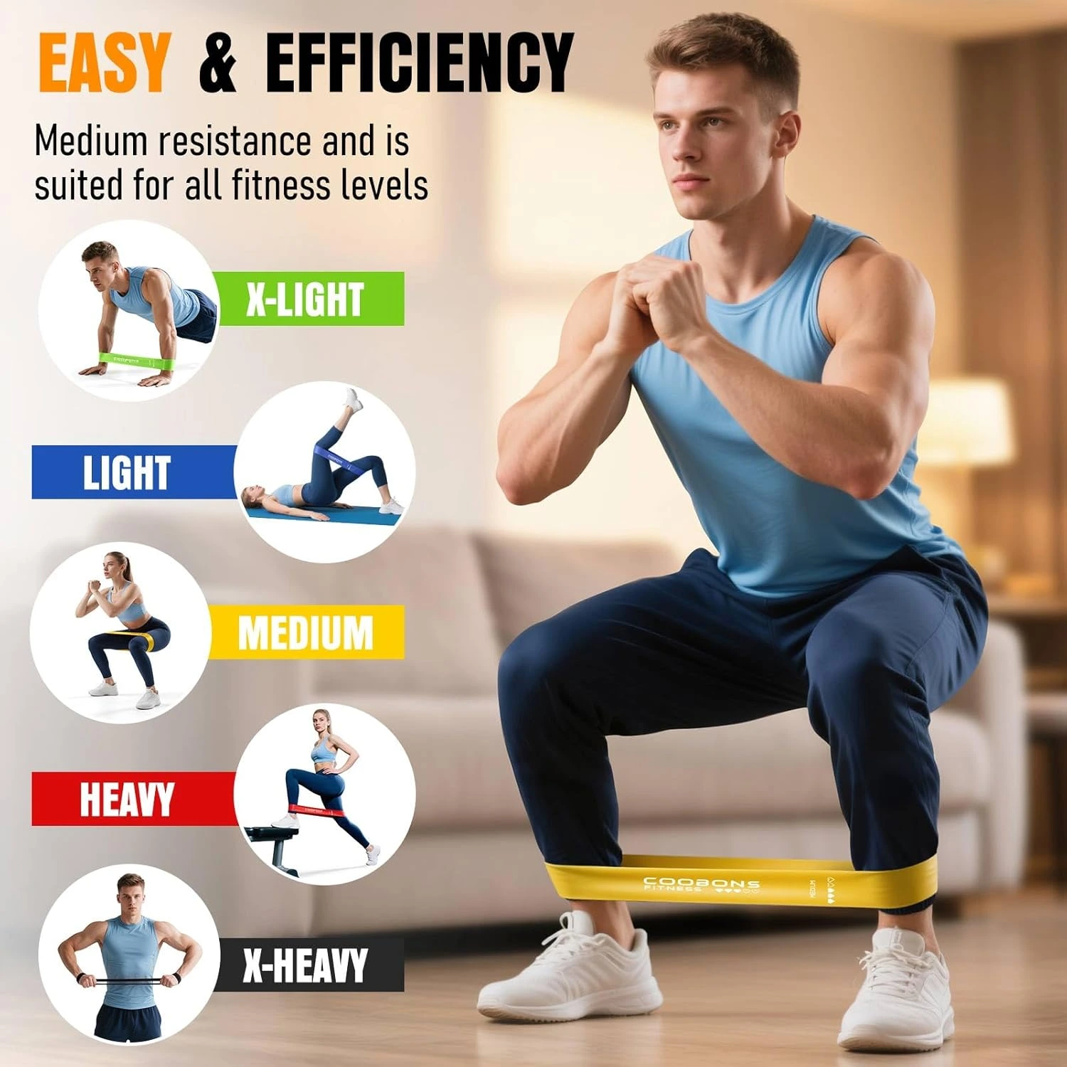 Resistance Bands 5 Niveaux – تمرين كامل فدارك