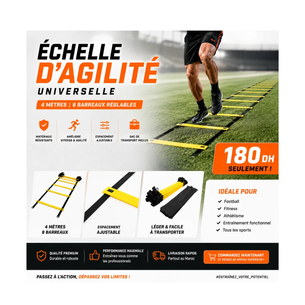 Échelle d’Agilité 4M – Entraînement Football & Fitnes