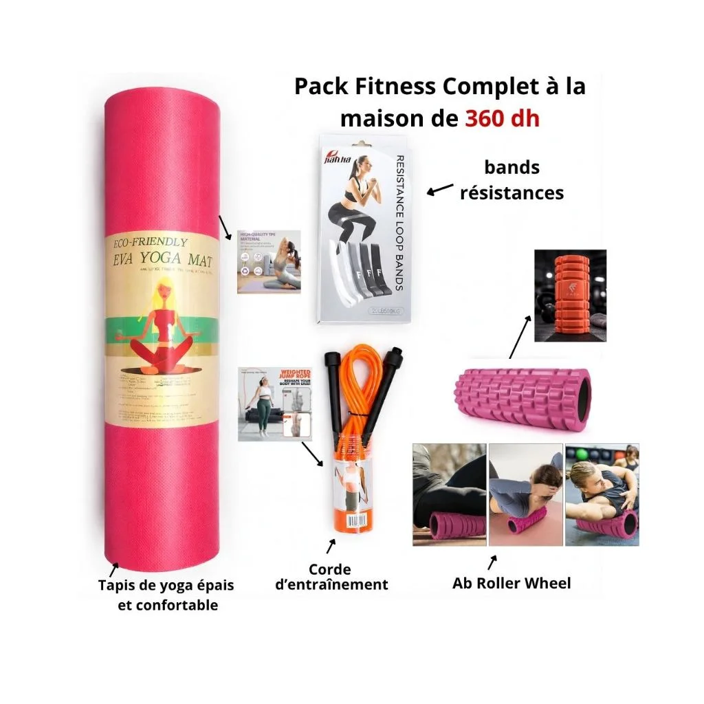 Pack Fitness Recovery & Training – 360 DH | Livraison Gratuite