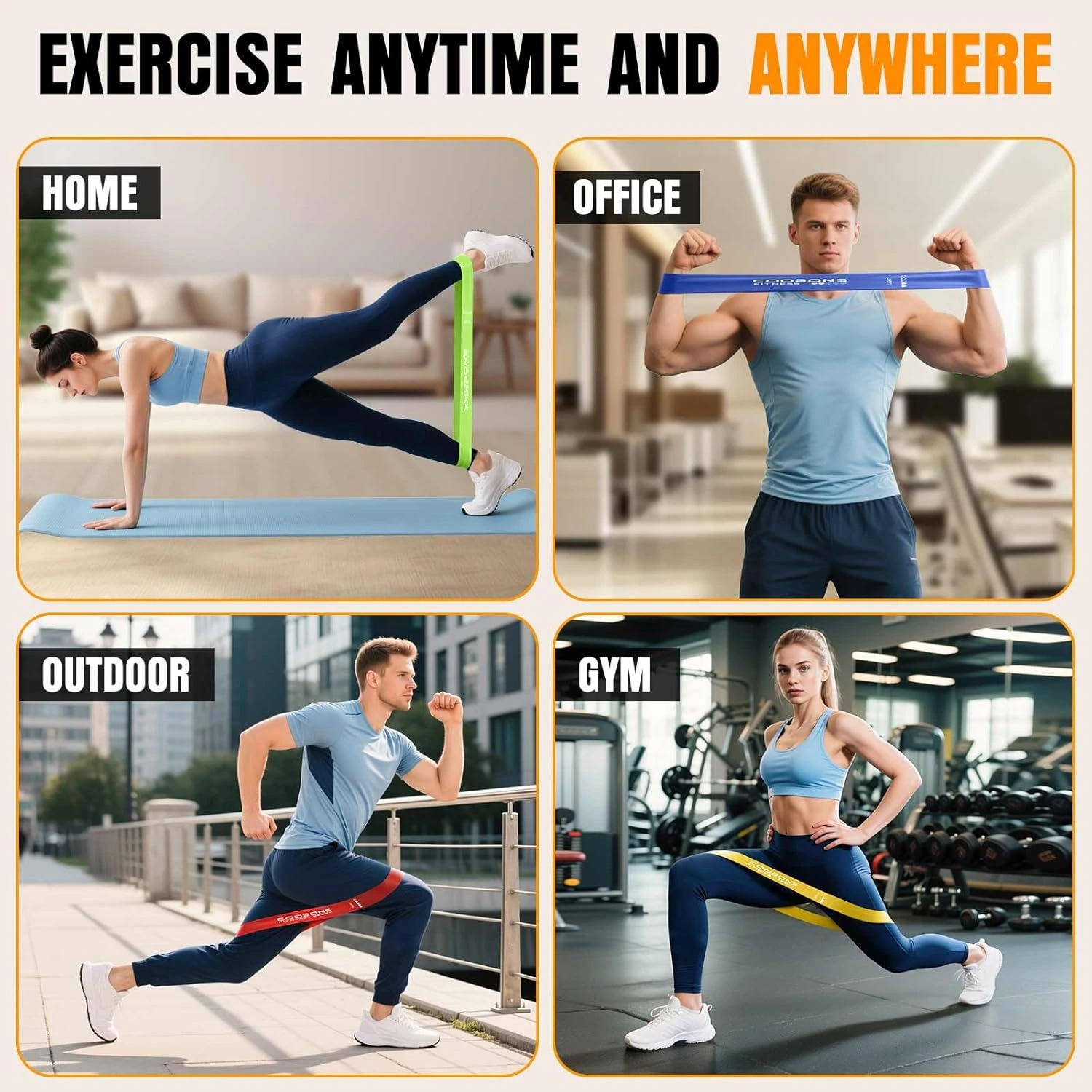 Resistance Bands 5 Niveaux – تمرين كامل فدارك