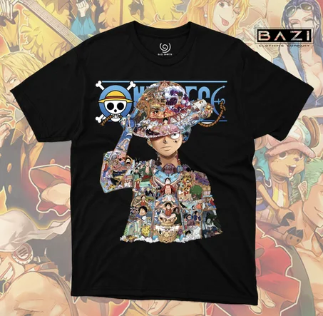T-shirt Luffy history one piece