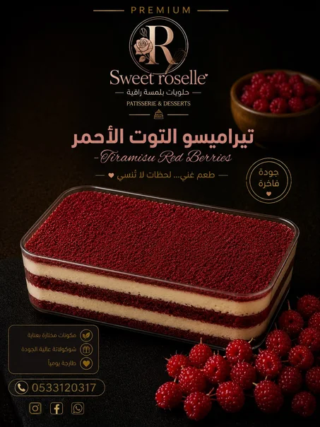 تيراميسو التوت الأحمر