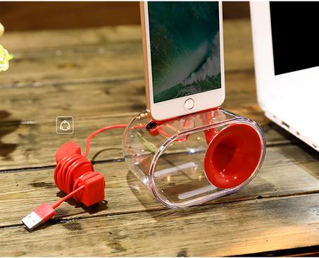 Recci Sound Amplifier - مكبر الصوت وشاحن وستاند الموبايل