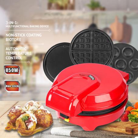 Haeger Waffle Maker 3 In 1 - ماكينة الوافل والكريب والبان كيك