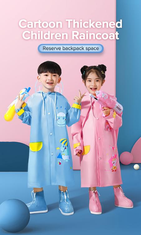 Kids Waterproof Coat - معطف الاطفال الواقي من المطر - قطعتين
