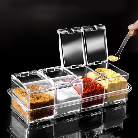 Crystal Seasoning Acrylic Box - طقم التوابل الشفاف