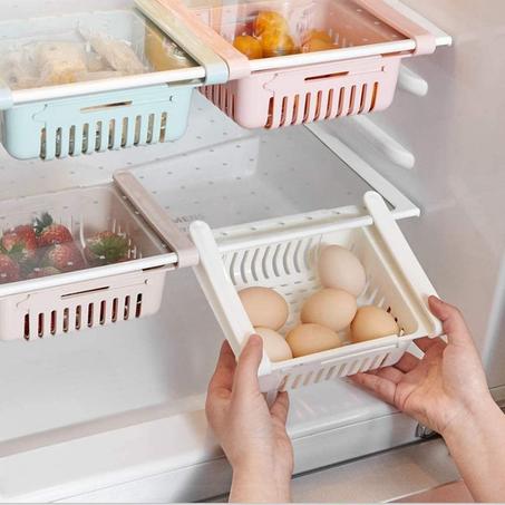 منظم التلاجة العملي - adjustable fridge organizer (4 قطع)