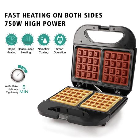 Heager  Square Waffle Maker -  ماكينة الوافل المحترفة