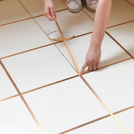Gold Self Adhesive Tile Tape - شريط التزيين اللاصق  - قطعتين