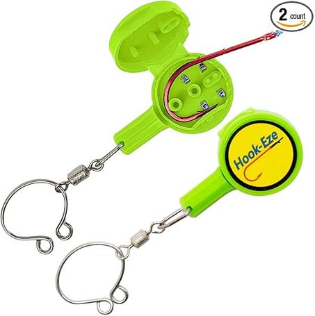HOOK-EZE Herramienta para atar nudos de pesca | Protege de los anzuelos de pescado | Ata nudos de pesca fácilmente | Gadgets geniales para pescadores | Pesca con mosca de hielo | Accesorios d