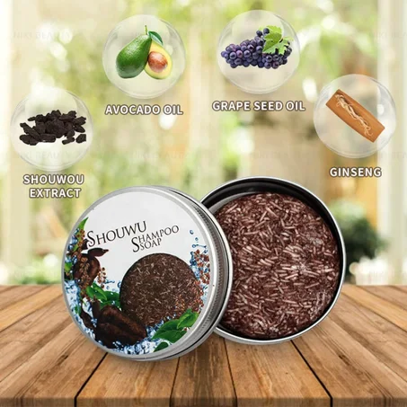 Black Full Shampoo Bar شامبو طبيعي لإزالة الشيب