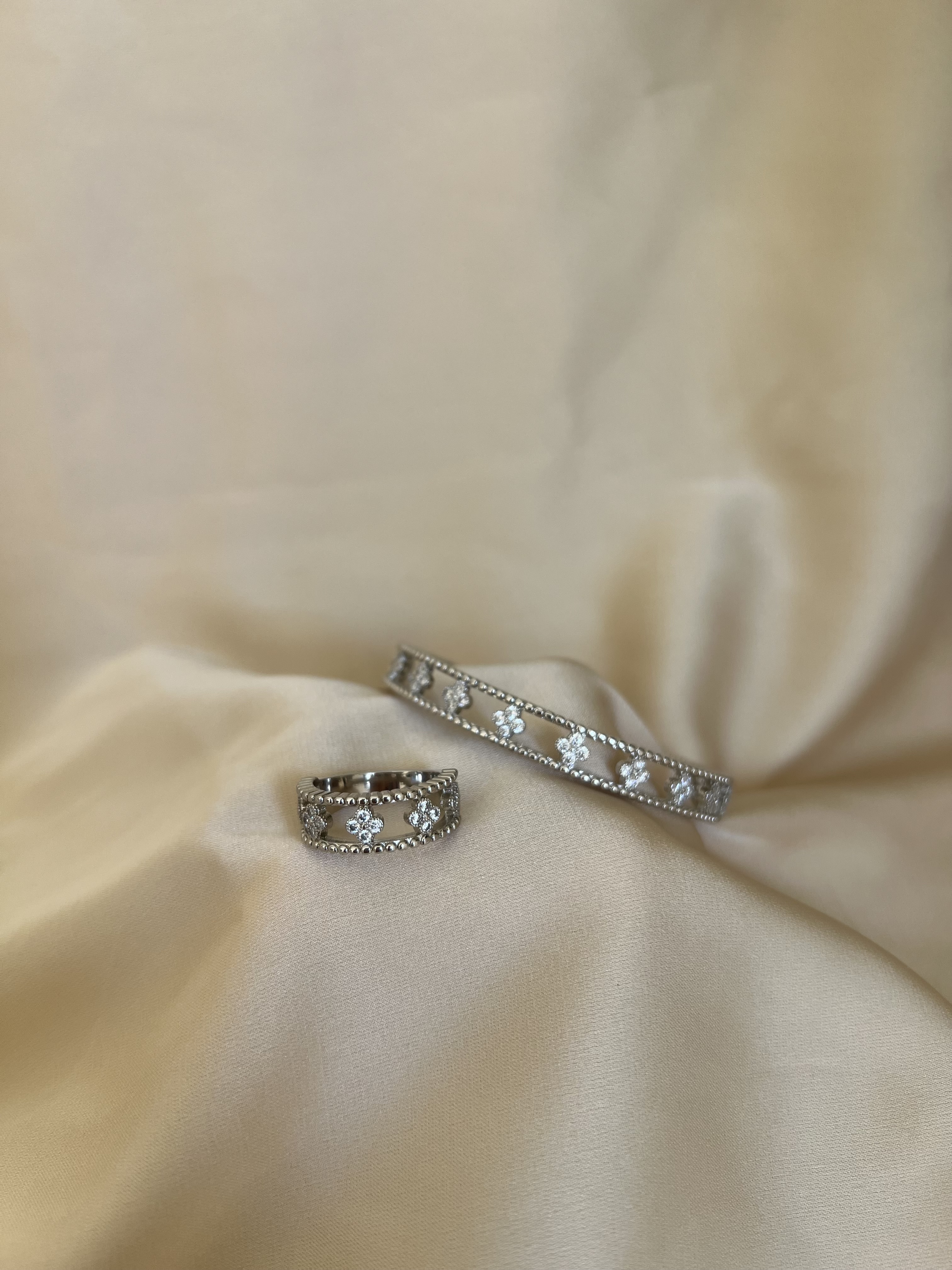 "vancleef + bague  GREY inoxydable" - ZILAL
