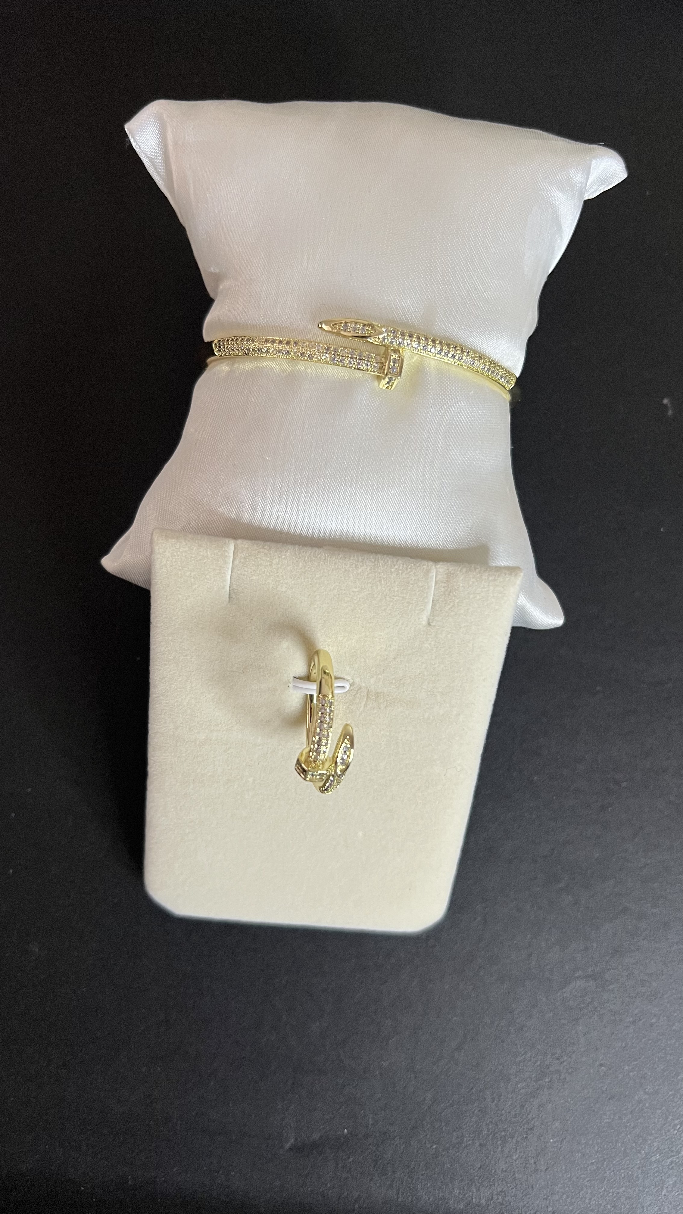 Bracelet Clou + bague Gold