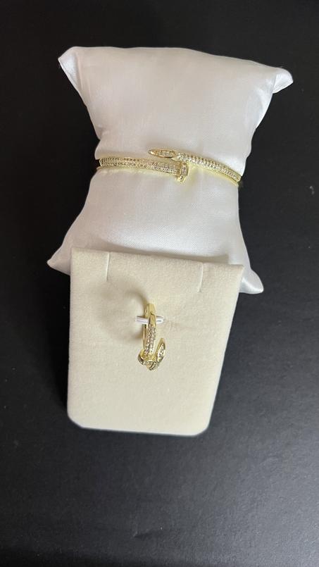 Bracelet Clou + bague Gold