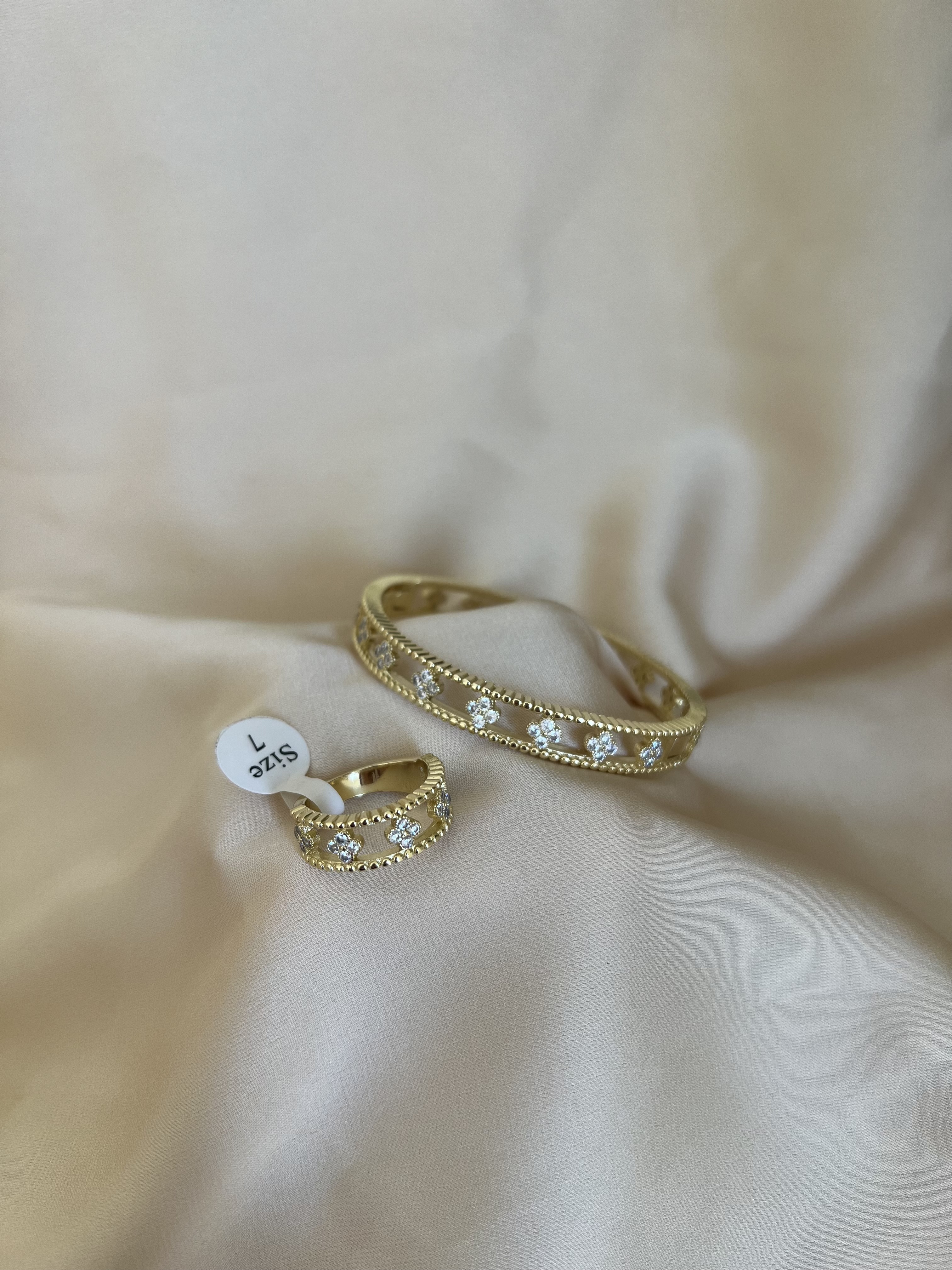 "vancleef + bague  GOLD inoxydable" - JASMINE