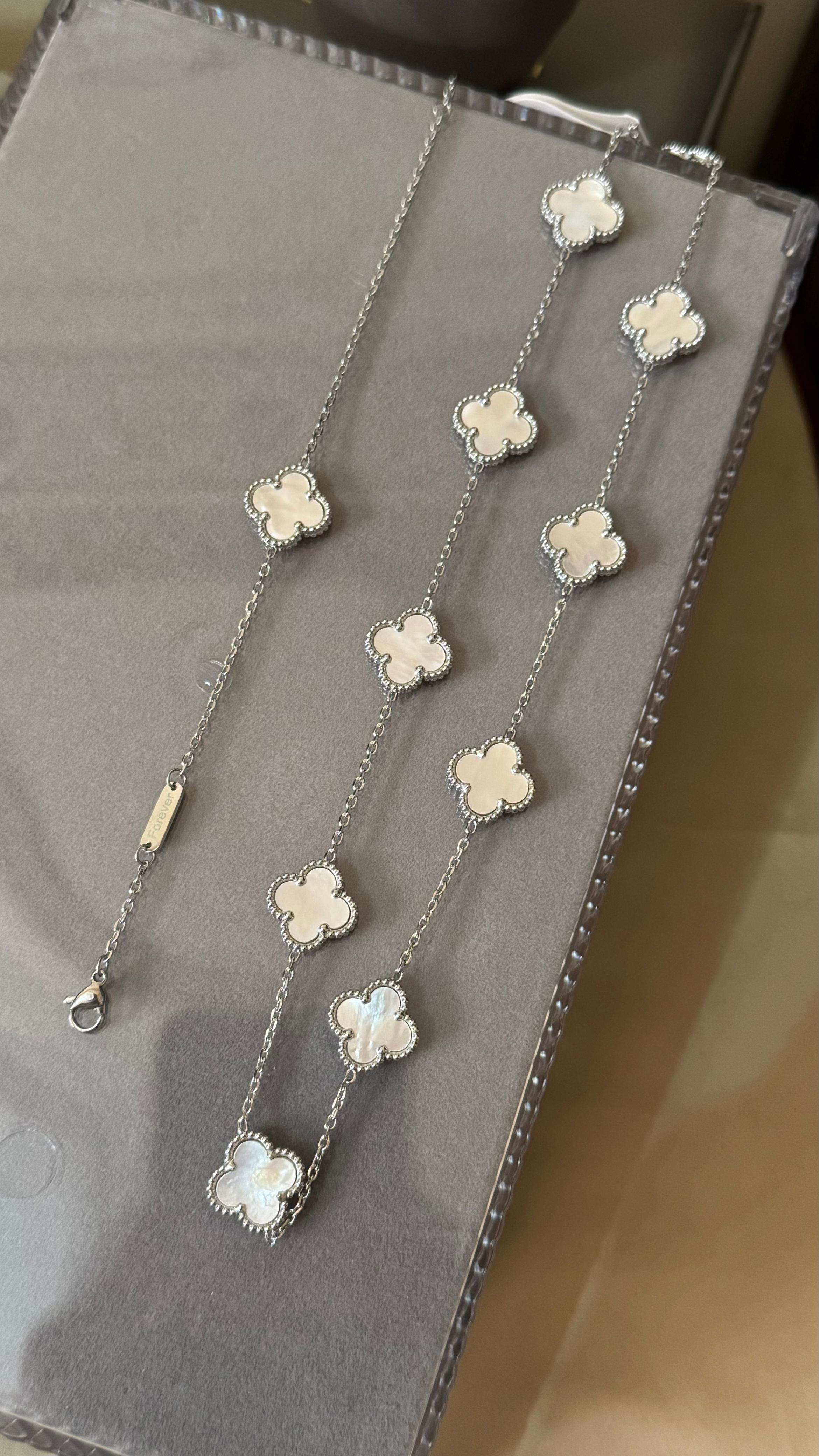 Ensemble VNC argenté 10 fleurs