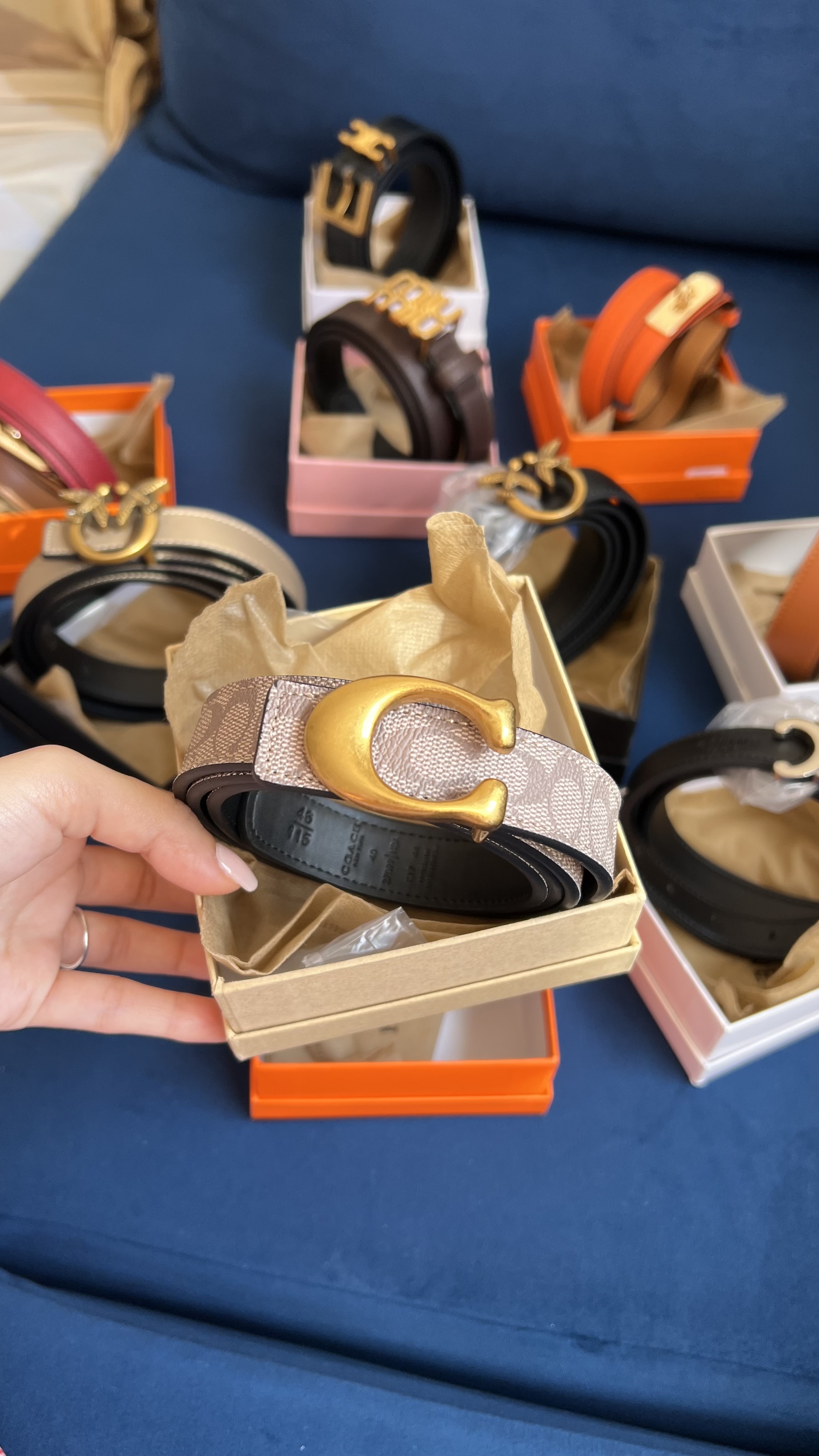 Ceinture Coach beige