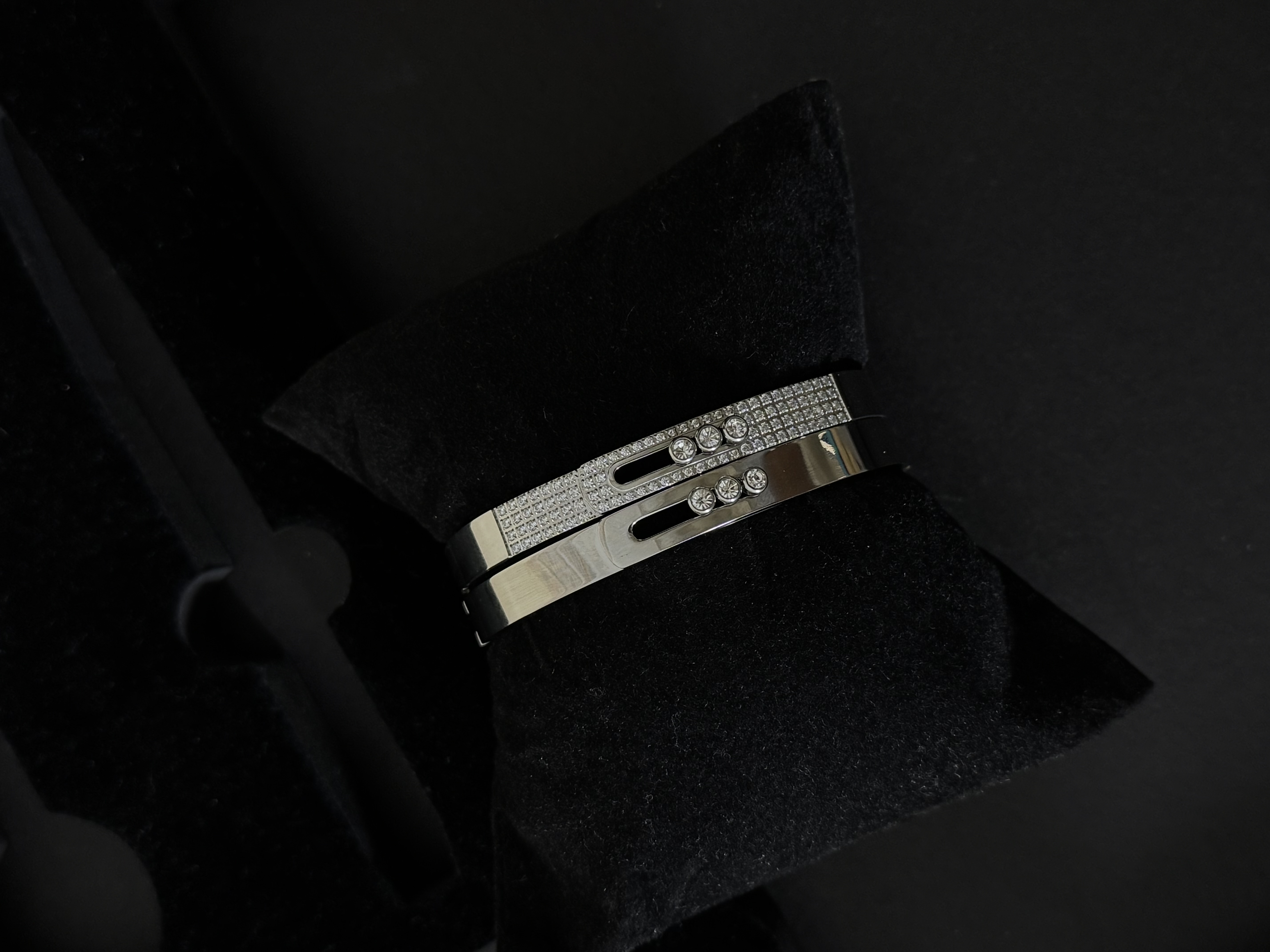 bracelet MSK avec perles premium argenté