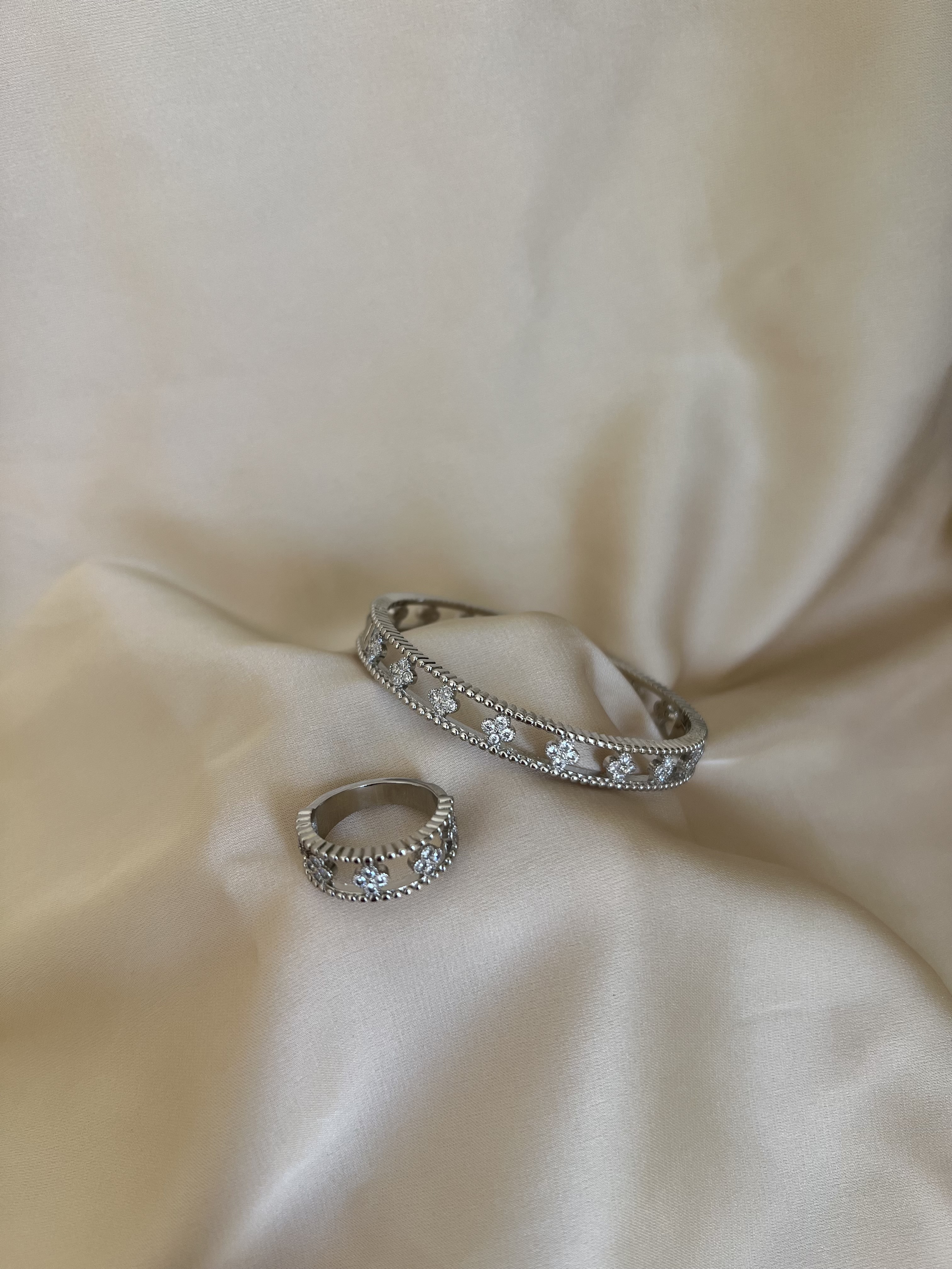 "vancleef + bague  GREY inoxydable" - ZILAL