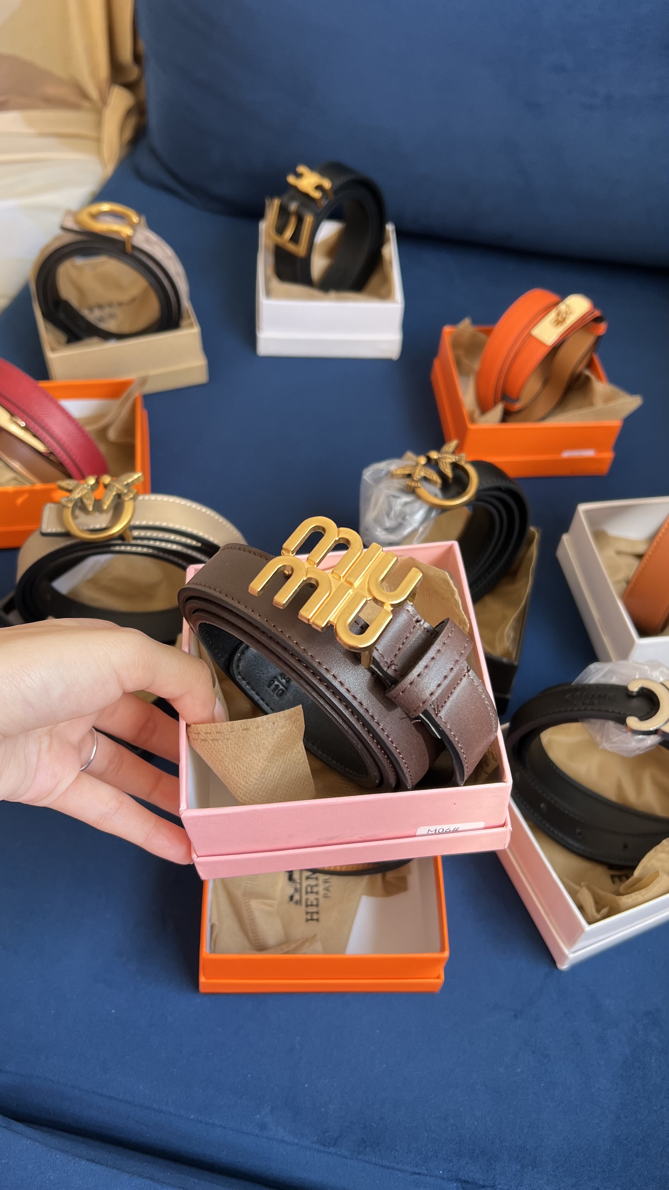 Ceinture Miu Miu grenat