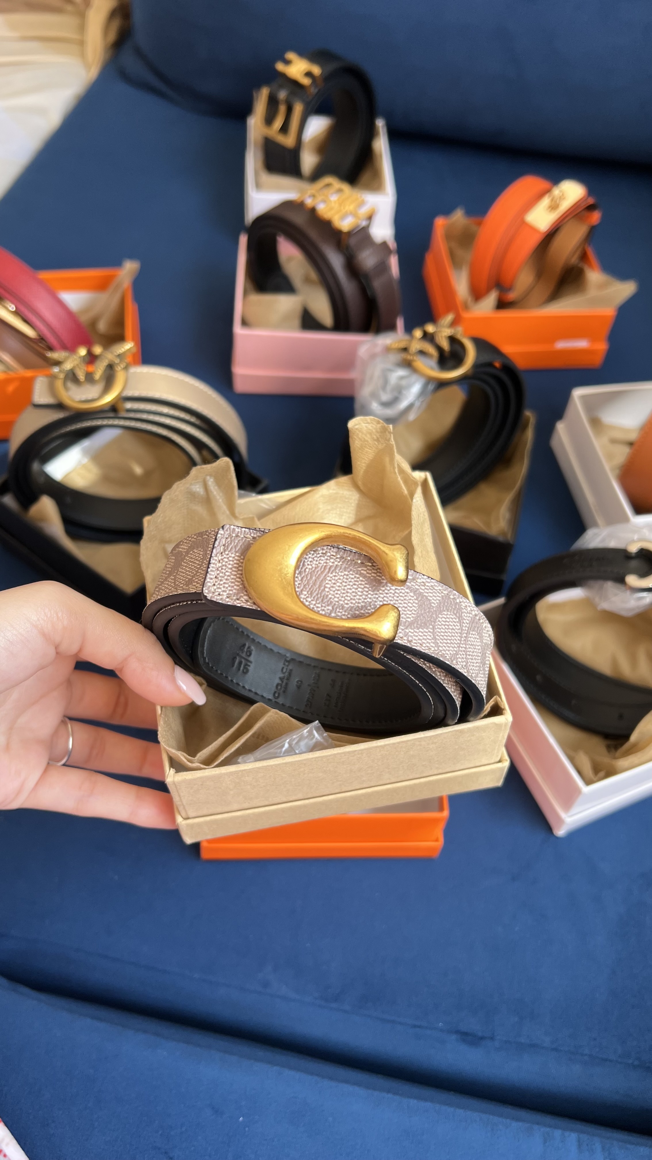 Ceinture Coach beige