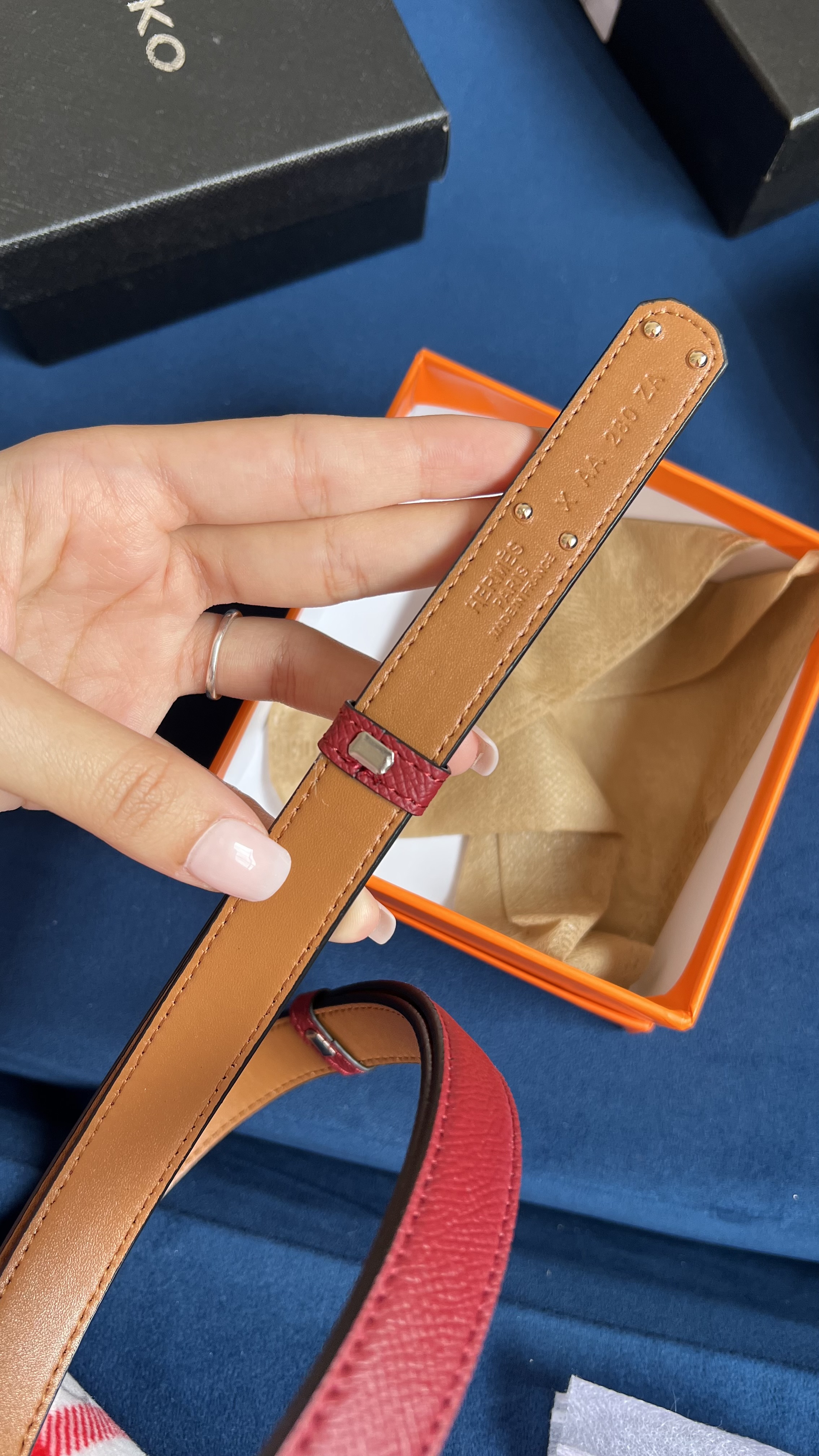 Ceinture Hermès grenat