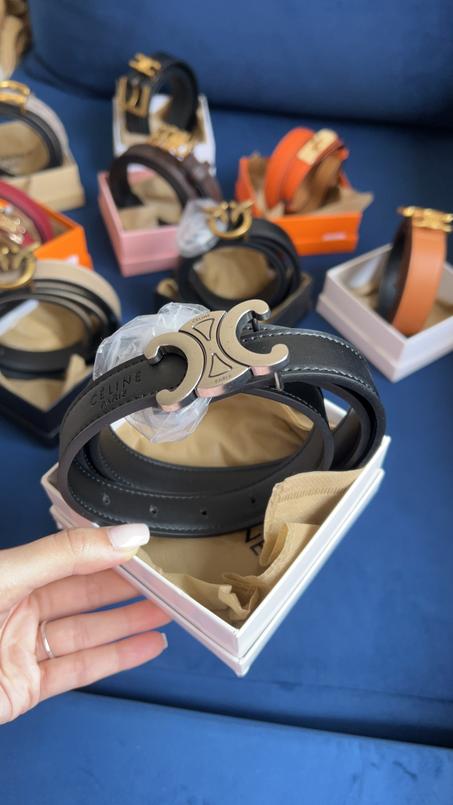 Ceinture Céline noire argenté