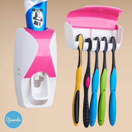منظم فرش مع موزع ذكي لمعجون الأسنان