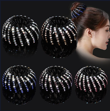 💎 مشبك شعر أسود مرصع: الأناقة تبدأ من شعرك 💎