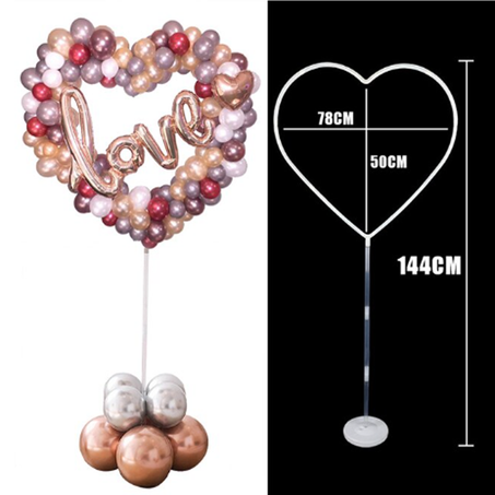 حامل البلونات قلب144 سم ، لتزين الخلفية، حفلات أعياد الميلاد ، المناسبات + 100 بلونة هدية
