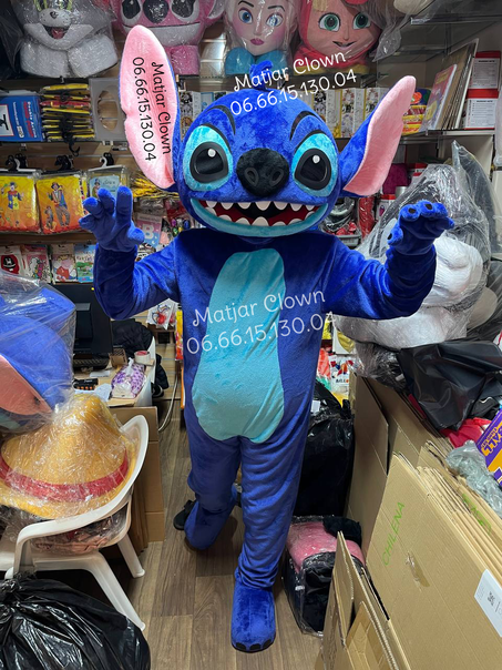 Mascotte Costume Stitch Bleu ماسكوط ستيتش الأزرق