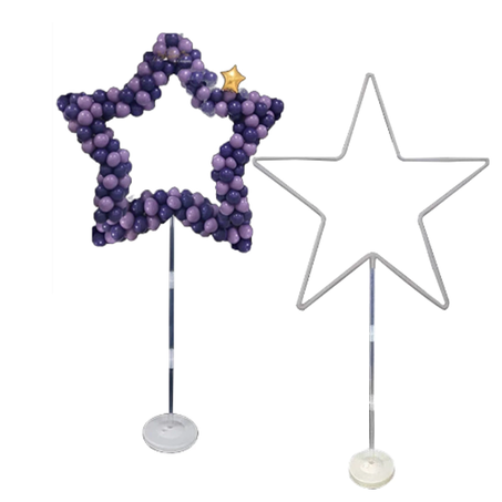 حامل البلونات نجمة 147 سم ، لتزين الخلفية، حفلات أعياد الميلاد ، المناسبات + 100 بلونة هدية