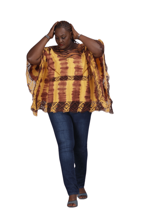 ✨ Haut Motif Rafia Brodé – Artisanat Raffiné et Élégance