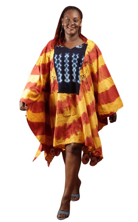 Robe Classique avec Motifs Rafia - NDAPKA 🌾